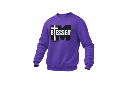 "I'M BLESSED, MATTHEW 5:3-7" FAITH CUSTOM GRAPHIC SWEATSHIRT