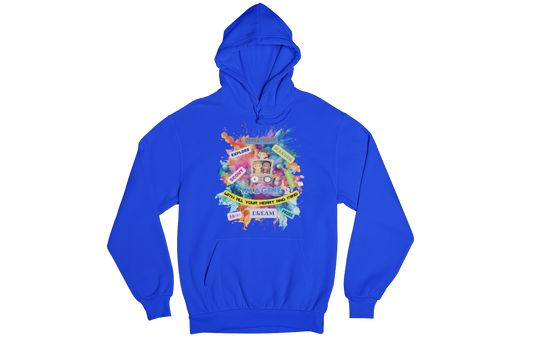 "IMAGINE WITH ALL YOUR HEART AND MIND" CUSTOM GRAPHIC HOODIE
