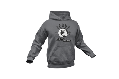"JESUS OVER EVERYTHING" SIGNATURE DESIGN GRAPHIC HOODIE