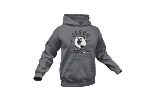 "JESUS OVER EVERYTHING" SIGNATURE DESIGN GRAPHIC HOODIE