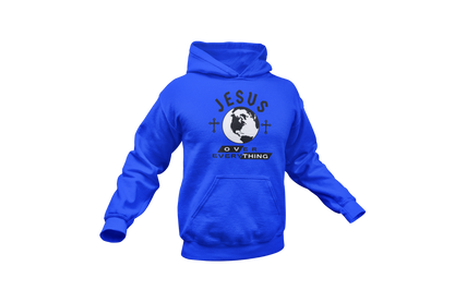 "JESUS OVER EVERYTHING" SIGNATURE DESIGN GRAPHIC HOODIE