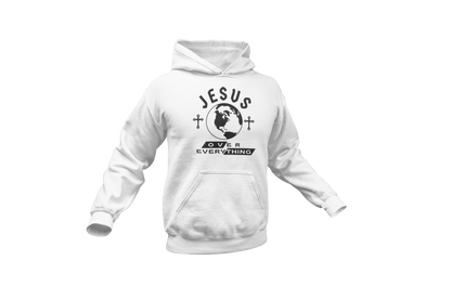 "JESUS OVER EVERYTHING" SIGNATURE DESIGN GRAPHIC HOODIE