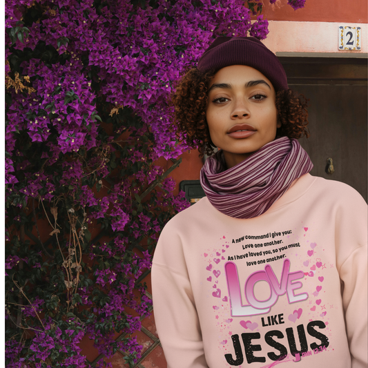 "LOVE LIKE JESUS - JOHN 13:34" - VALENTINE'S GRAPHIC DESIGN