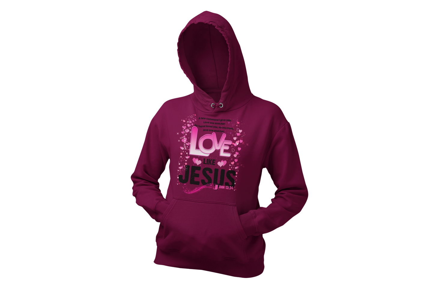 "LOVE LIKE JESUS - JOHN 13:34" - VALENTINE'S GRAPHIC DESIGN