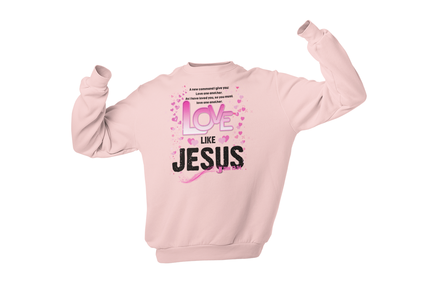 "LOVE LIKE JESUS - JOHN 13:34" - VALENTINE'S GRAPHIC DESIGN