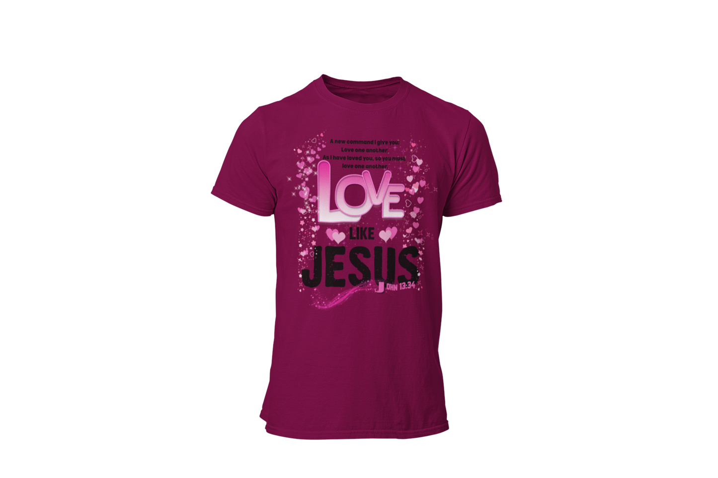 "LOVE LIKE JESUS - JOHN 13:34" - VALENTINE'S GRAPHIC DESIGN