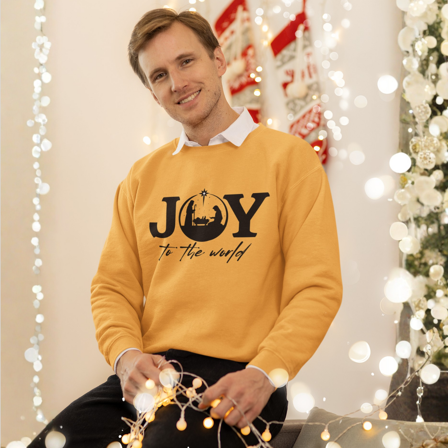 "JOY TO THE WORLD" (BLACK) SIGNATURE HOLIDAY DESIGN