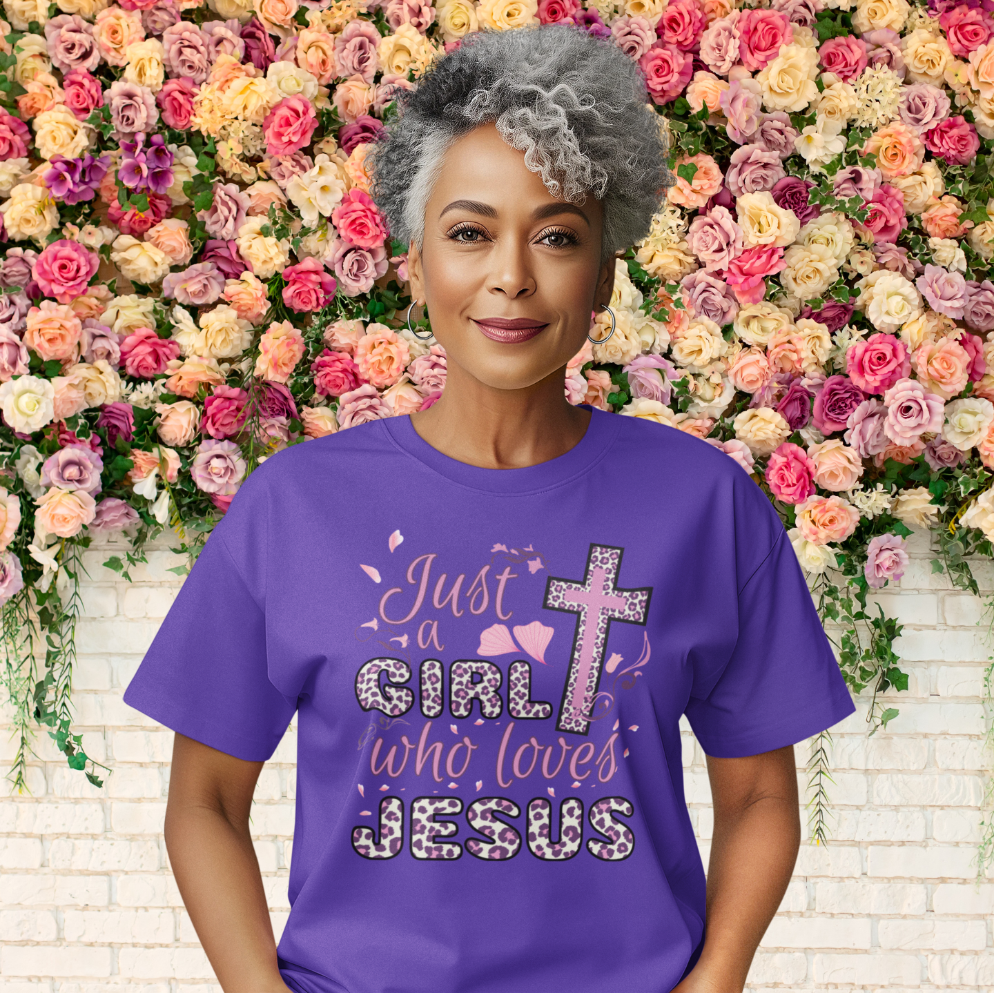 "JUST A GIRL WHO LOVES JESUS" CUSTOM DESIGN