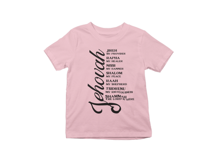 "JEHOVAH" NAMES OF GOD CUSTOM DESIGN (BLACK PRINT)