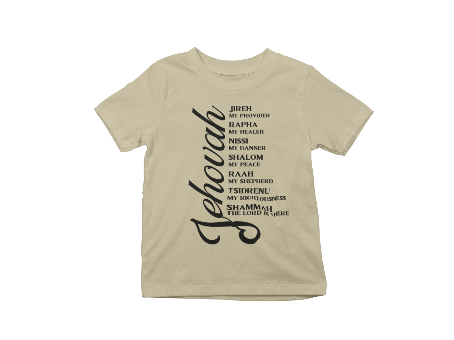 "JEHOVAH" NAMES OF GOD CUSTOM DESIGN (BLACK PRINT)