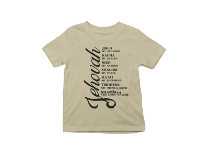 "JEHOVAH" NAMES OF GOD CUSTOM DESIGN (BLACK PRINT)