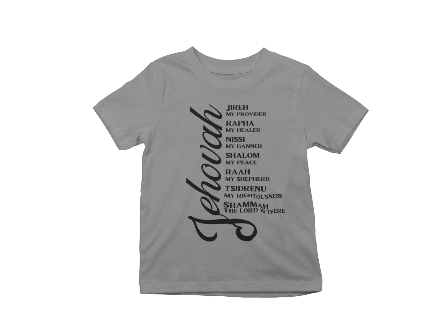 "JEHOVAH" NAMES OF GOD CUSTOM DESIGN (BLACK PRINT)