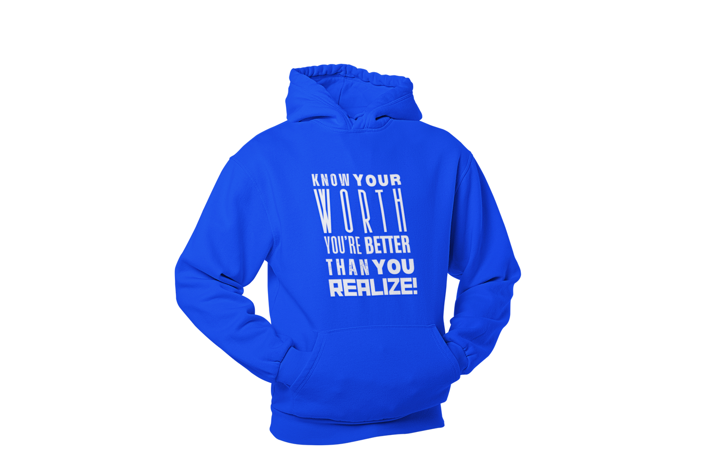 "KNOW YOUR WORTH" CUSTOM GRAPHIC HOODIE
