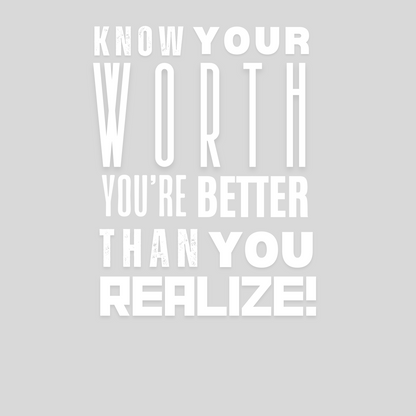 "KNOW YOUR WORTH" CUSTOM GRAPHIC HOODIE