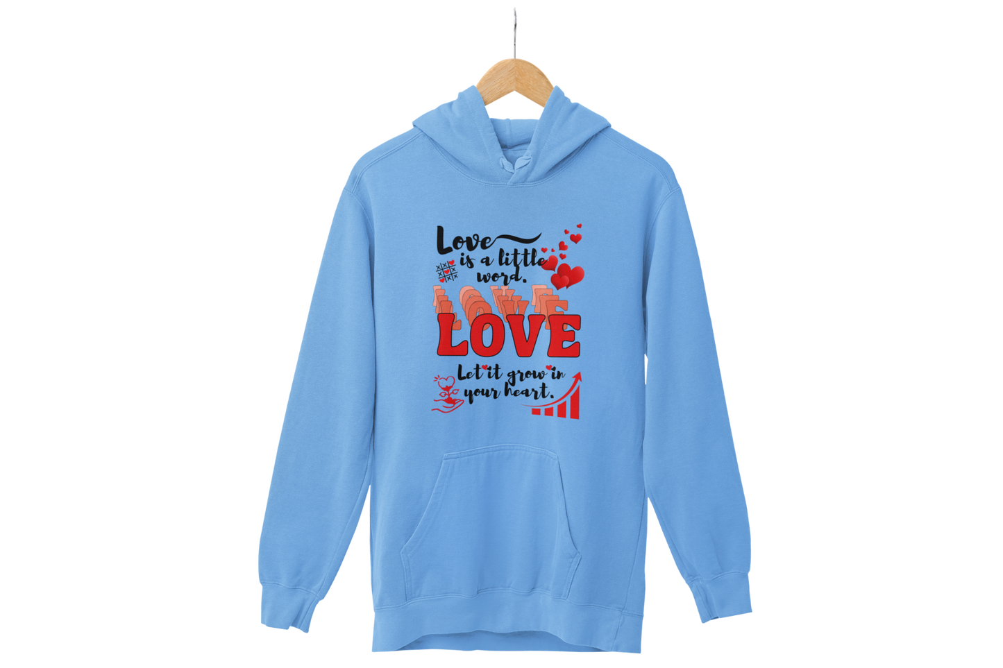 "LOVE IS A LITTLE WORD" SIGNATURE CUSTOM HOODIE