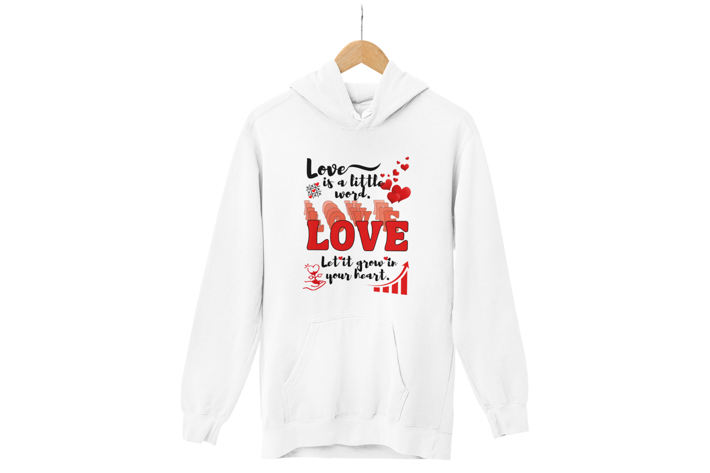 "LOVE IS A LITTLE WORD" SIGNATURE CUSTOM HOODIE