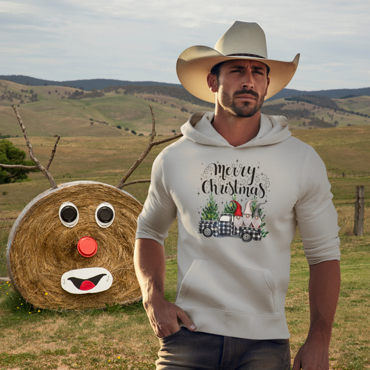 "MERRY CHRISTMAS GNOMES ELVES TRUCK " SIGNATURE HOLIDAY DESIGN