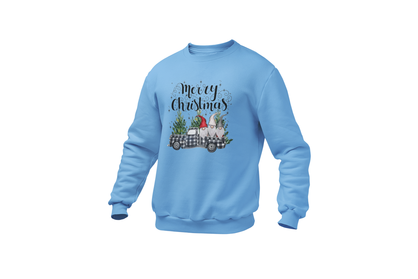 "MERRY CHRISTMAS GNOMES ELVES TRUCK " SIGNATURE HOLIDAY DESIGN