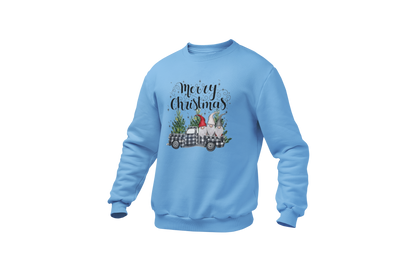 "MERRY CHRISTMAS GNOMES ELVES TRUCK " SIGNATURE HOLIDAY DESIGN