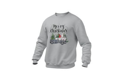 "MERRY CHRISTMAS GNOMES ELVES TRUCK " SIGNATURE HOLIDAY DESIGN
