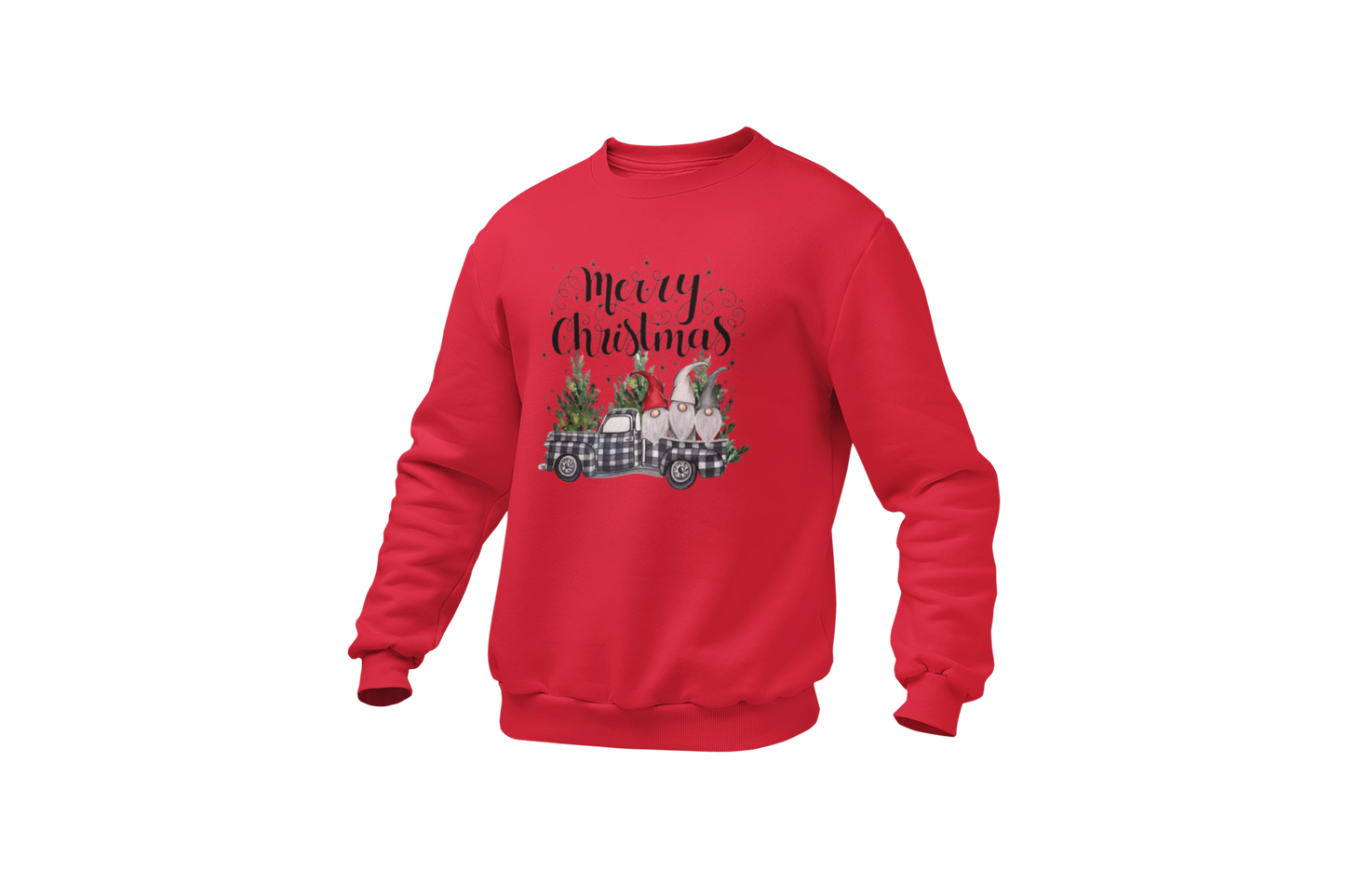 "MERRY CHRISTMAS GNOMES ELVES TRUCK " SIGNATURE HOLIDAY DESIGN