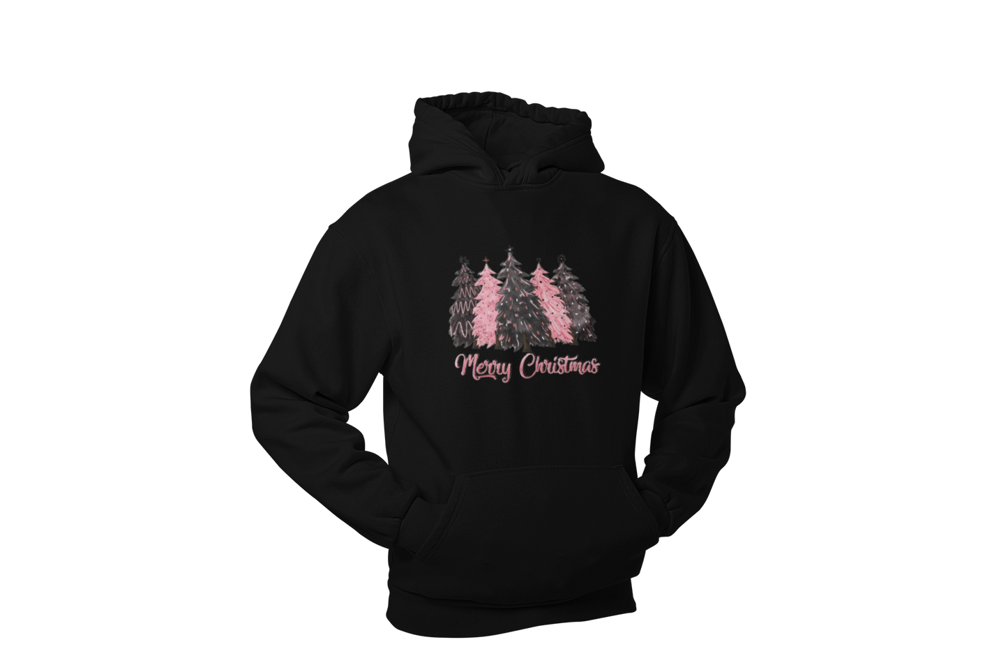 "MERRY CHRISTMAS YES PINK AND BLACK " SIGNATURE HOLIDAY DESIGN