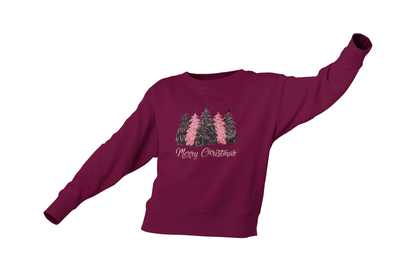 "MERRY CHRISTMAS YES PINK AND BLACK " SIGNATURE HOLIDAY DESIGN