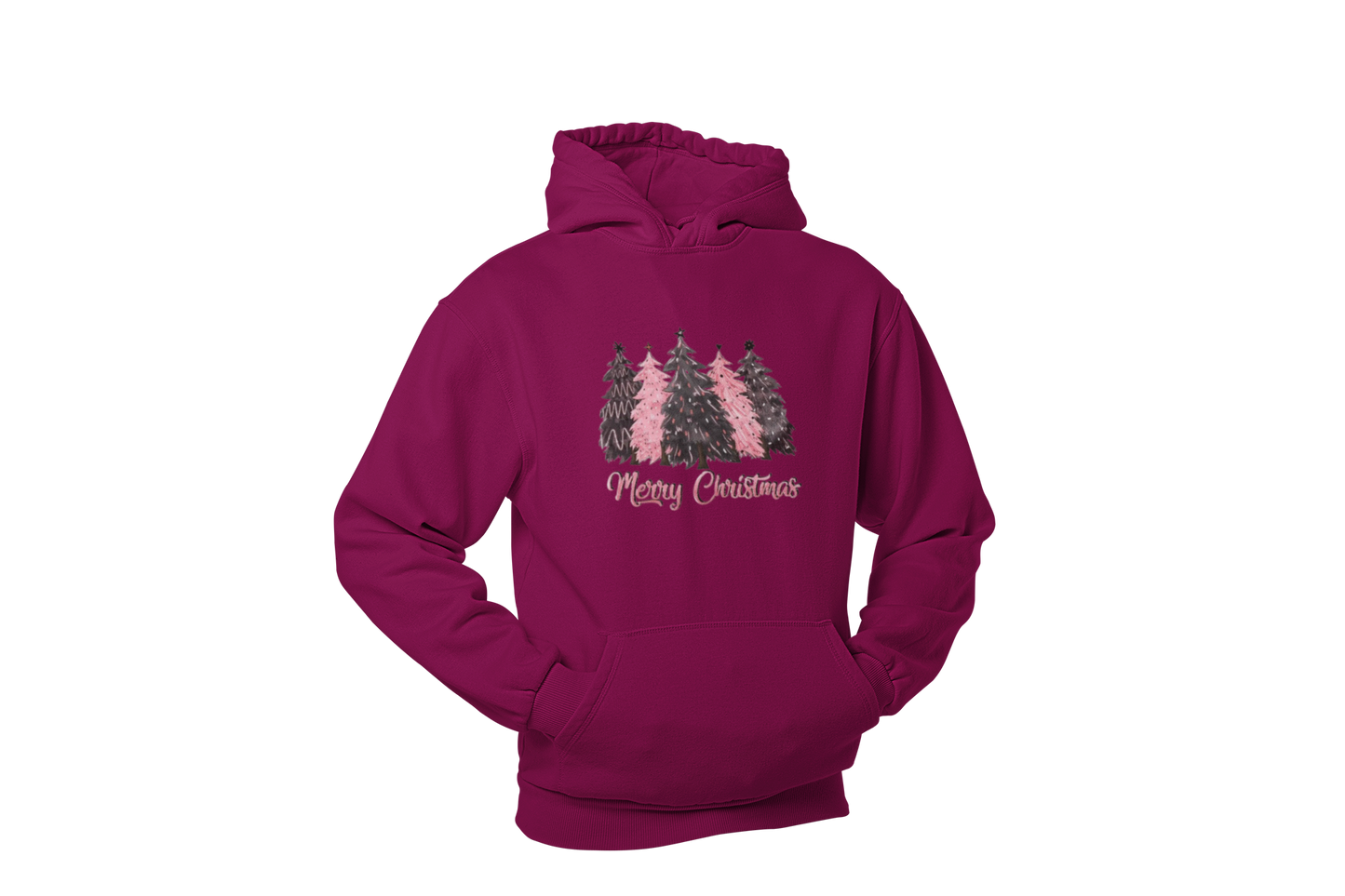 "MERRY CHRISTMAS YES PINK AND BLACK " SIGNATURE HOLIDAY DESIGN