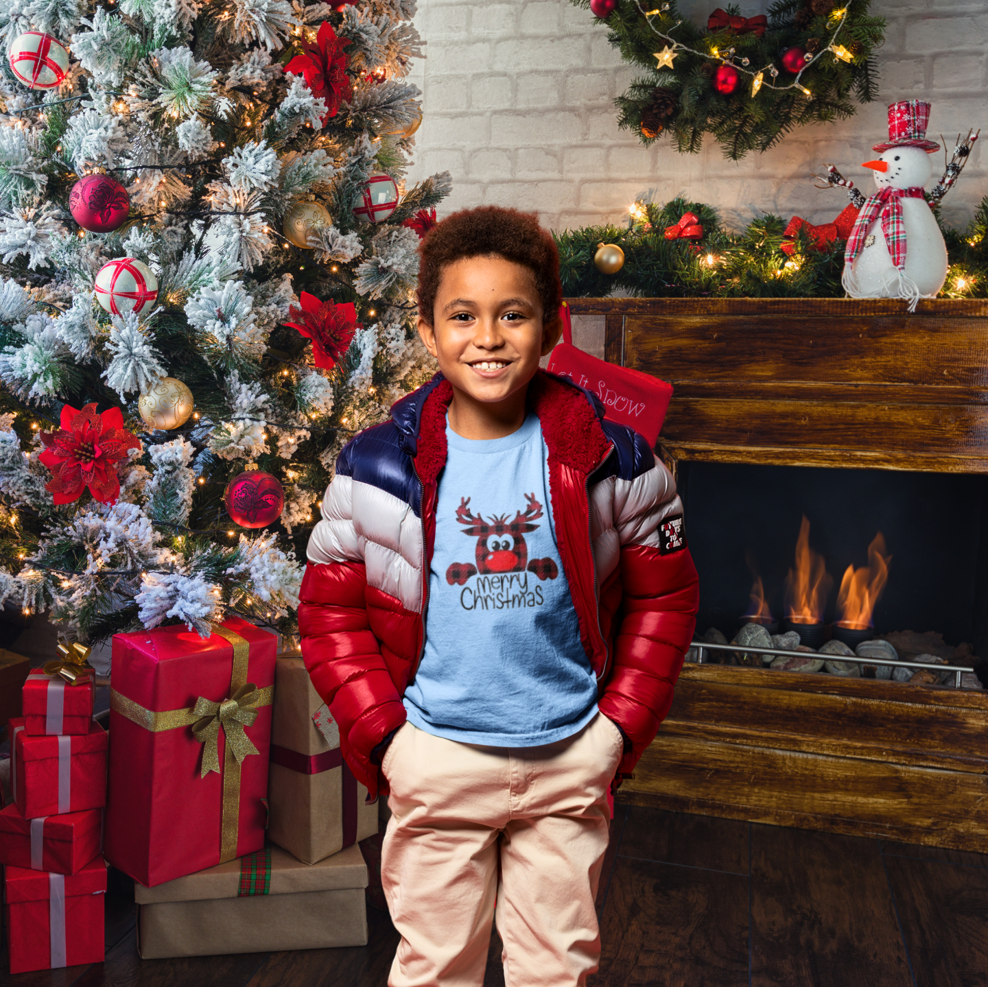 MERRY CHRISTMAS - RED NOSE RENDEER" SIGNATURE HOLIDAY DESIGN