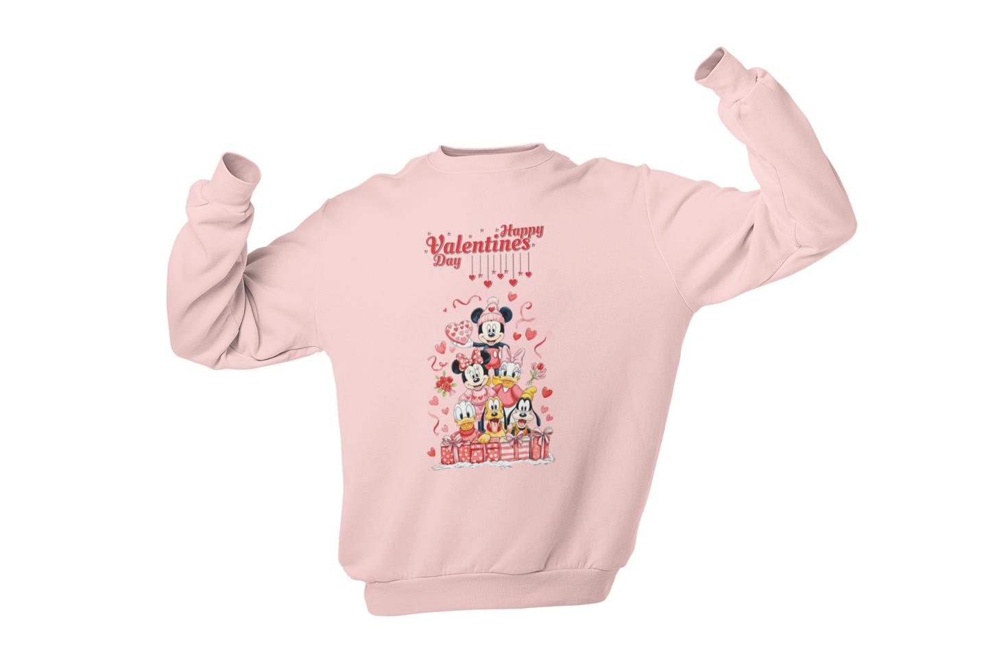 " MICKEY & THE GANG - HAPPY VALENTINE DAY " - VALENTINE'S GRAPHIC DESIGN