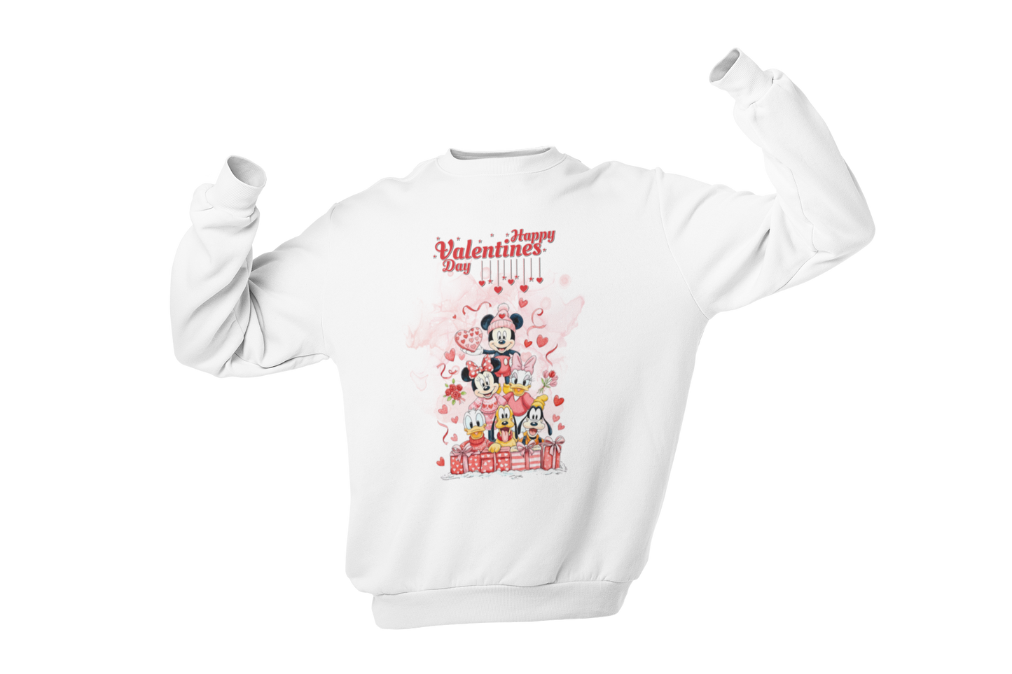 " MICKEY & THE GANG - HAPPY VALENTINE DAY " - VALENTINE'S GRAPHIC DESIGN