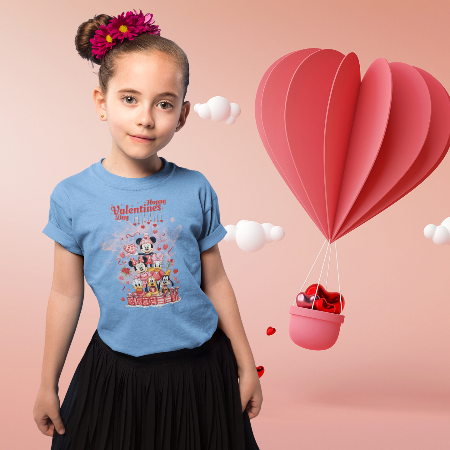 " MICKEY & THE GANG - HAPPY VALENTINE DAY " - VALENTINE'S GRAPHIC DESIGN