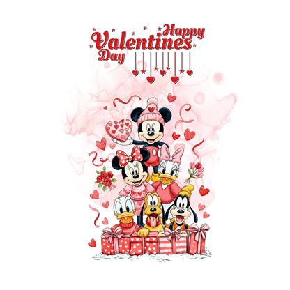 " MICKEY & THE GANG - HAPPY VALENTINE DAY " - VALENTINE'S GRAPHIC DESIGN