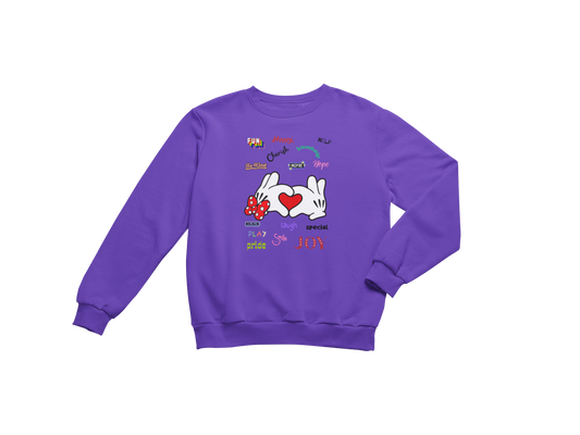 MICKEY & MINNIE'S HEART IN YOUR HAND CUSTOM GRAPHIC SWEATSHIRT