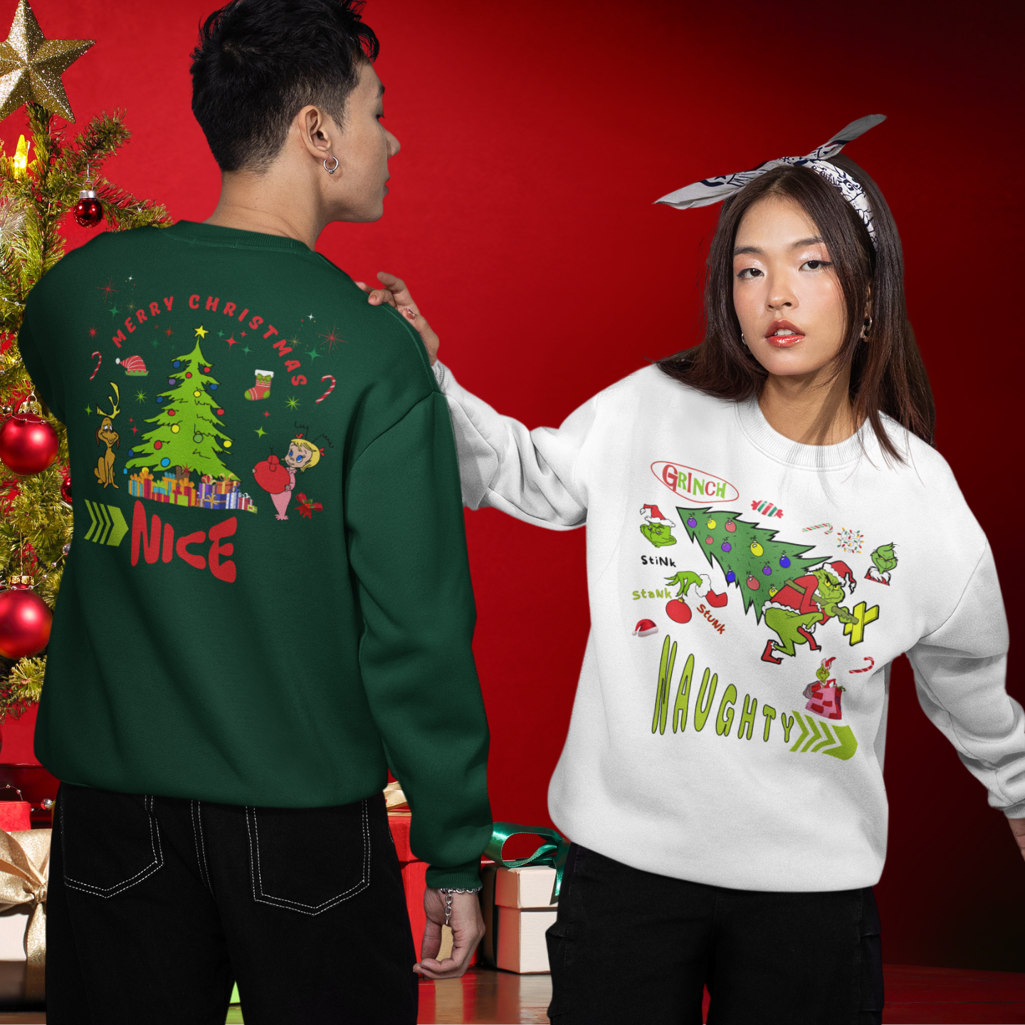 "NAUGHTY OR NICE, THE GRINCH" SIGNATURE HOLIDAY DESIGN