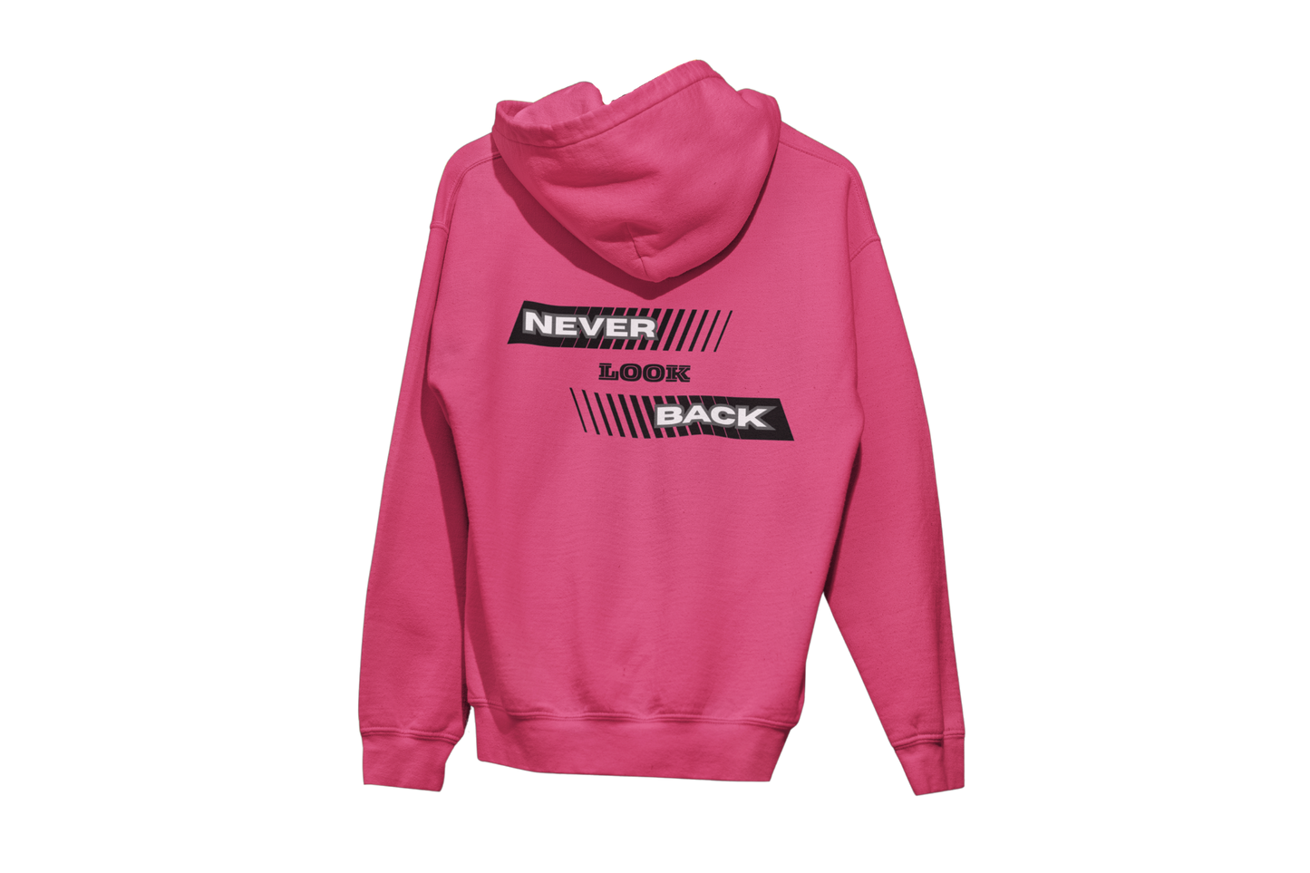 "NEVER LOOK BACK" CUSTOM DESIGN HOODIE