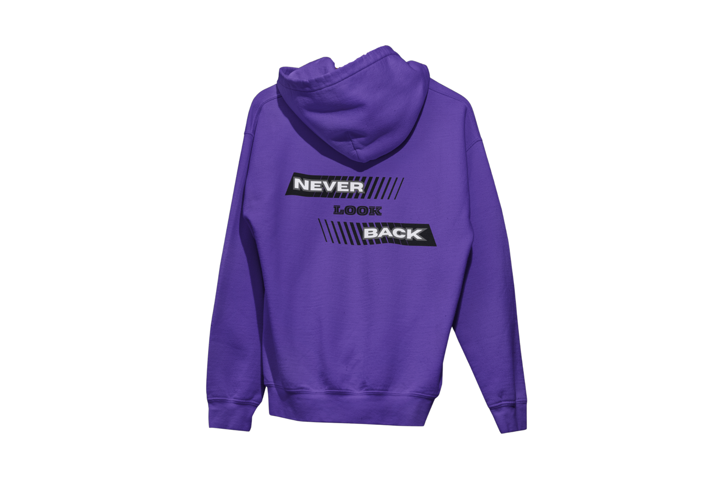 "NEVER LOOK BACK" CUSTOM DESIGN HOODIE