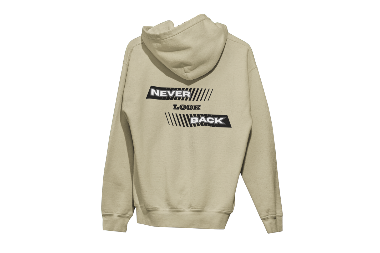 "NEVER LOOK BACK" CUSTOM DESIGN HOODIE