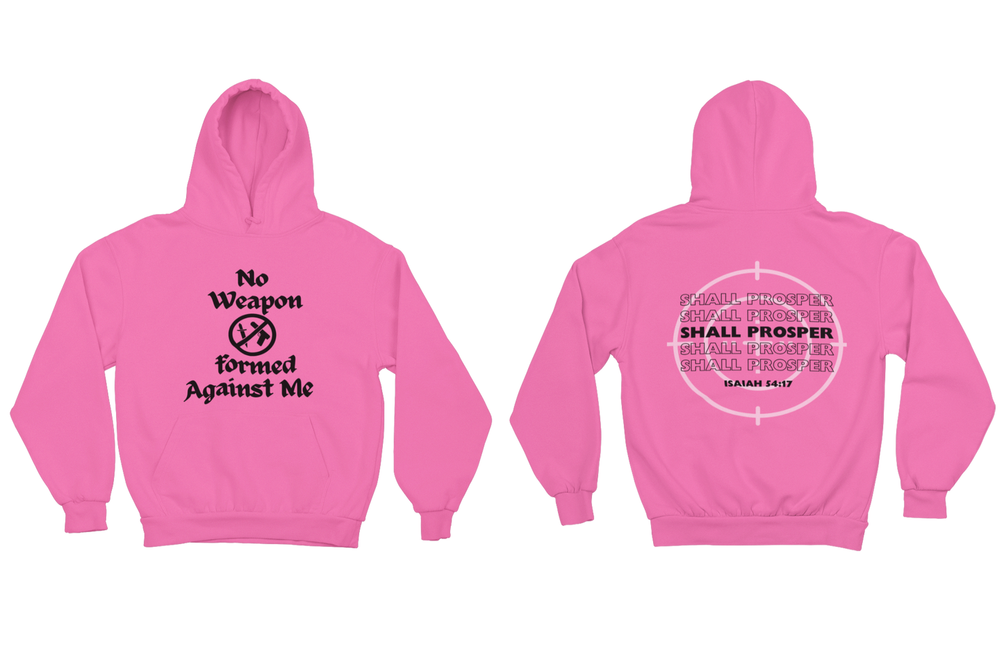 "NO WEAPON WILL PROSPER" SIGNATURE CUSTOM DESIGN (BLACK PRINT)