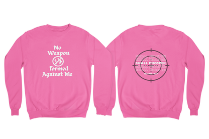 "NO WEAPON WILL PROSPER" SIGNATURE CUSTOM SWEATSHIRT (WHITE PRINT)