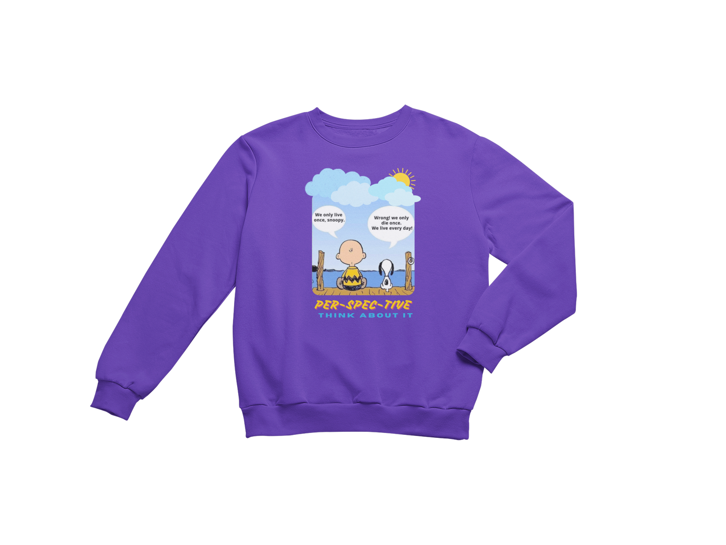 "PER-SPEC-TIVE" CUSTOM GRAPHIC SWEATSHIRT