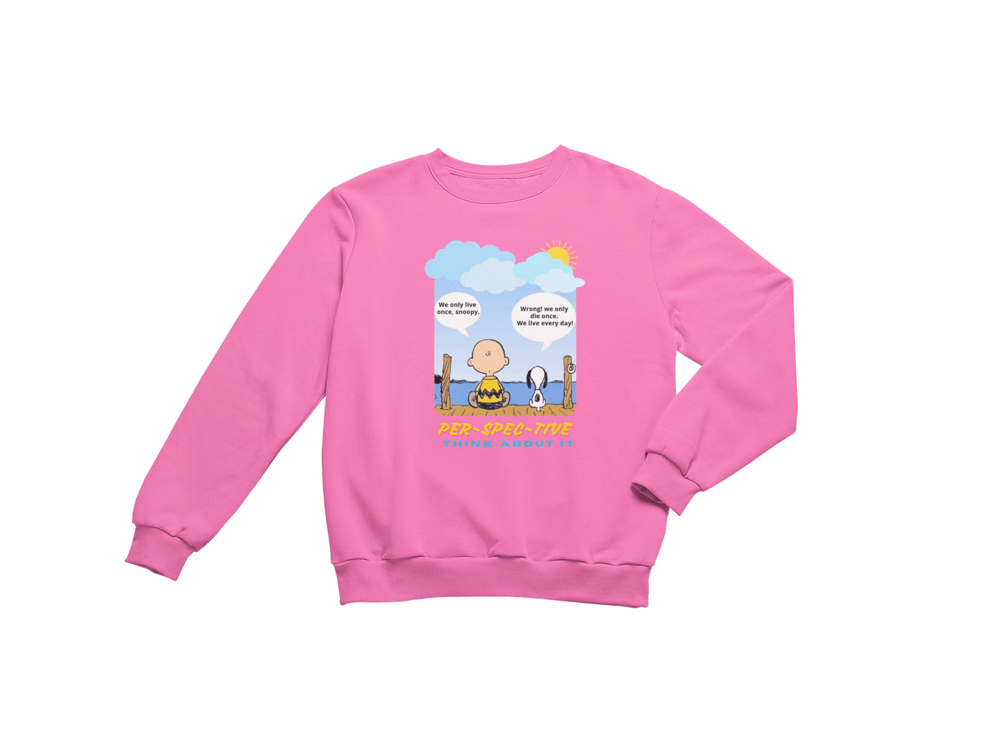 "PER-SPEC-TIVE" CUSTOM GRAPHIC SWEATSHIRT