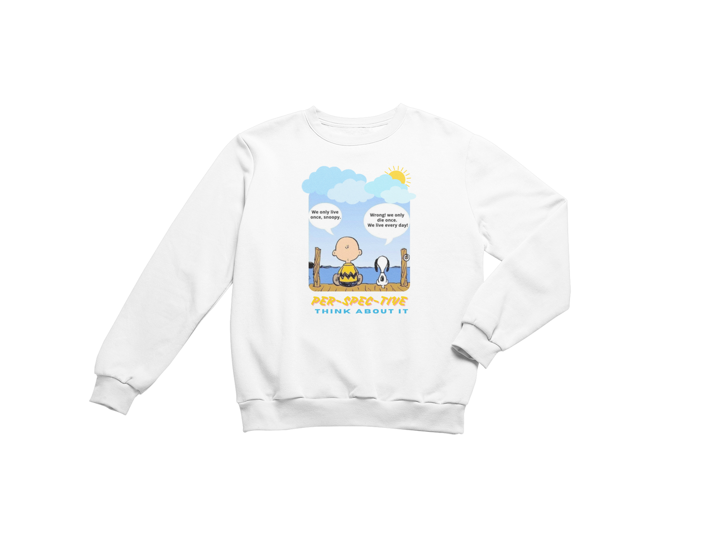 "PER-SPEC-TIVE" CUSTOM GRAPHIC SWEATSHIRT