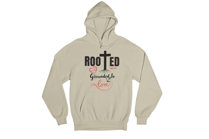 "ROOTED AND GROUNDED IN LOVE" SIGNATURE CUSTOM HOODIE