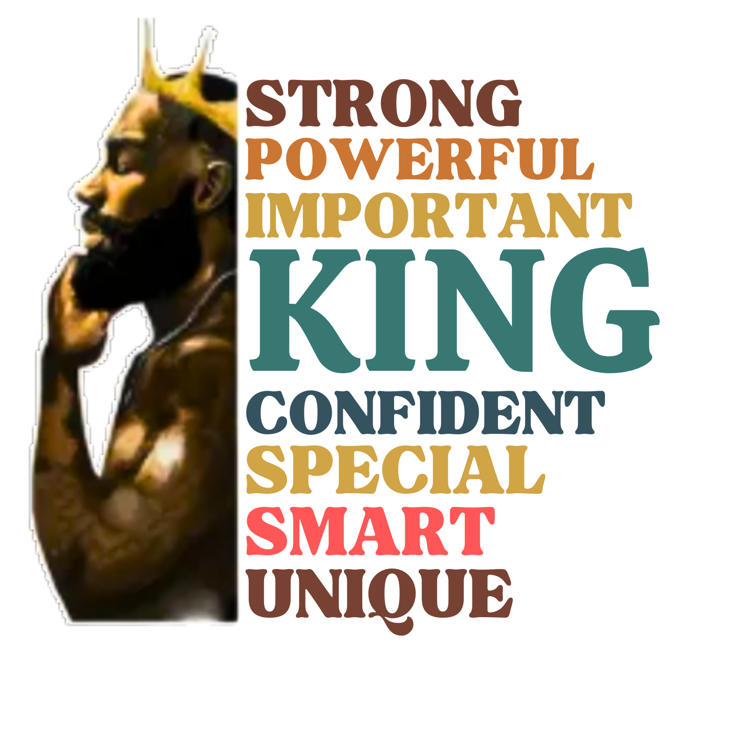 "BLACK KING STRONG - UNIQUE" CUSTOM GRAPHIC SWEATSHIRT