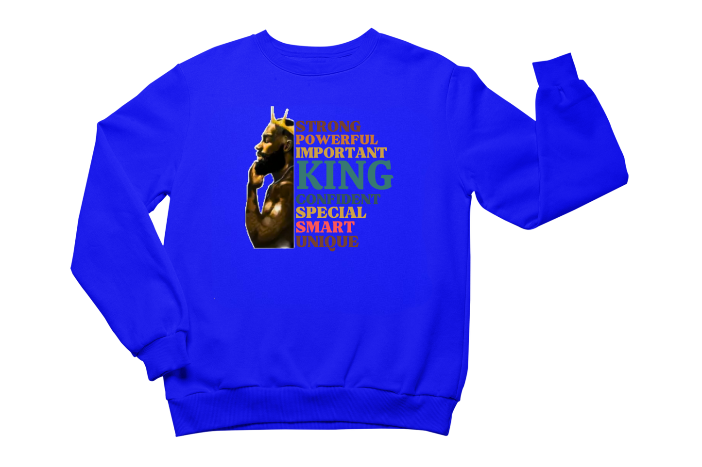 "BLACK KING STRONG - UNIQUE" CUSTOM GRAPHIC SWEATSHIRT