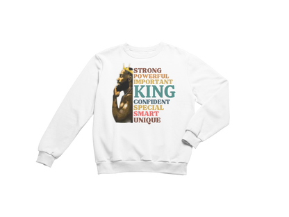 "BLACK KING STRONG - UNIQUE" CUSTOM GRAPHIC SWEATSHIRT
