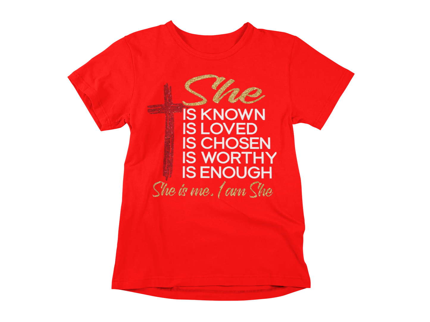 "SHE IS ME, I AM SHE" GRAPHIC PRINT