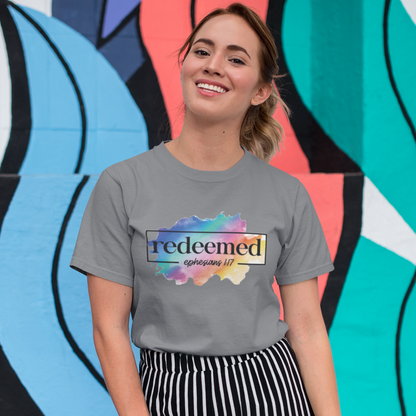 "REDEEMED" EPHESIANS 1:17 GRAPHIC PRINT