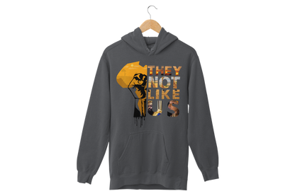 "THEY NOT LIKE US" (GOLD AFRICA) CUSTOM GRAPHIC HOODIE